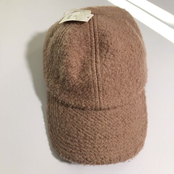 GAP Wool Blend Baseball Cap Tan One Size Pinwheel Adjustable Unisex New - Picture 2 of 7